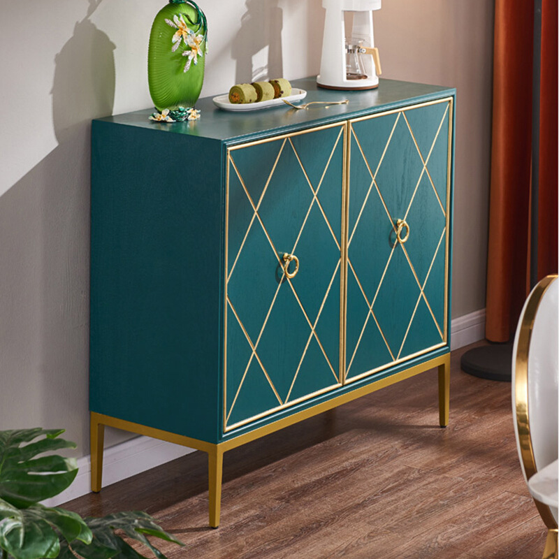 Cheap Wholesale modern hallway luxury metal gold console table living room sideboard stainless steel organizer storage