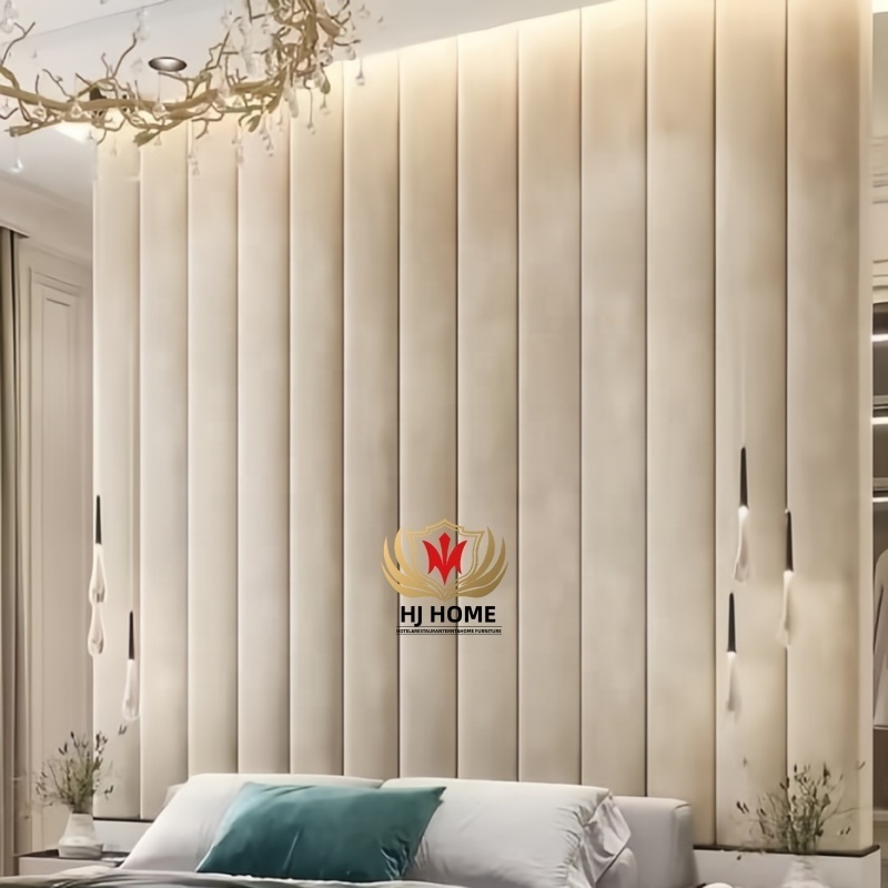 HJ HOME Factory customized fabric soft wall panel king queen double children bed headboard upholstered wall panels