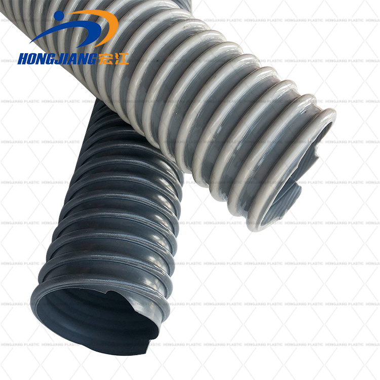 Hot Sales Gray Orange Blue PVC  High Pressure Corrugated Helix Suction Delivery Hose