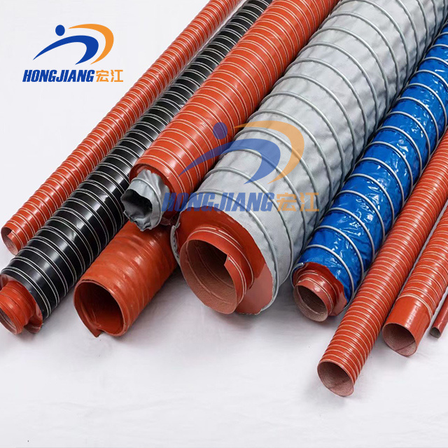 2.5 Inch 3 Inch Flexible Silicone Coated Fiberglass Fabric Brake Duct Hose