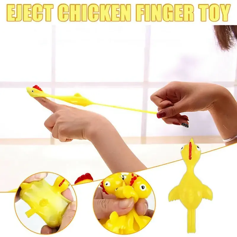 Catapult Turkey Fun And Tricky Slingshot Chick Practice Chicken Elastic Flying Finger Birds Sticky Toys Random