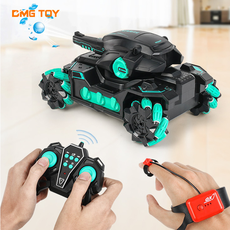 Hot sales launching water bomb gesture sensing tank toys for kids diecast model electronic cars remote control toy rc tank