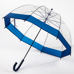 British retro transparent umbrella with wide border, European style Apollo arch birdcage umbrellas for the rain