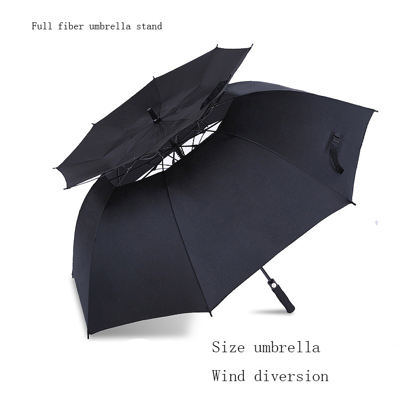 62 inch oversize outdoor golf umbrella double canopy flip proof air vent golf paraguas umbrella storm umbrella