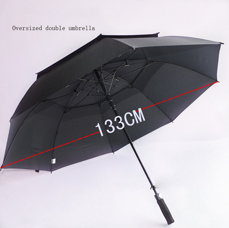 62 inch oversize outdoor golf umbrella double canopy flip proof air vent golf paraguas umbrella storm umbrella