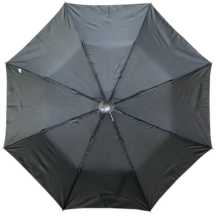 Wholesale Custom Gift Special Rain Solid Color Super Waterproof Windproof Automatic Three Folding Umbrella