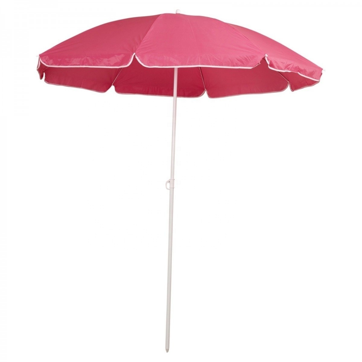 Outdoor OEM Promotion Logo Print Big Size Red Pink Parasol UV Sun Protection Hottest Solar Commercial Sea Beach Umbrella