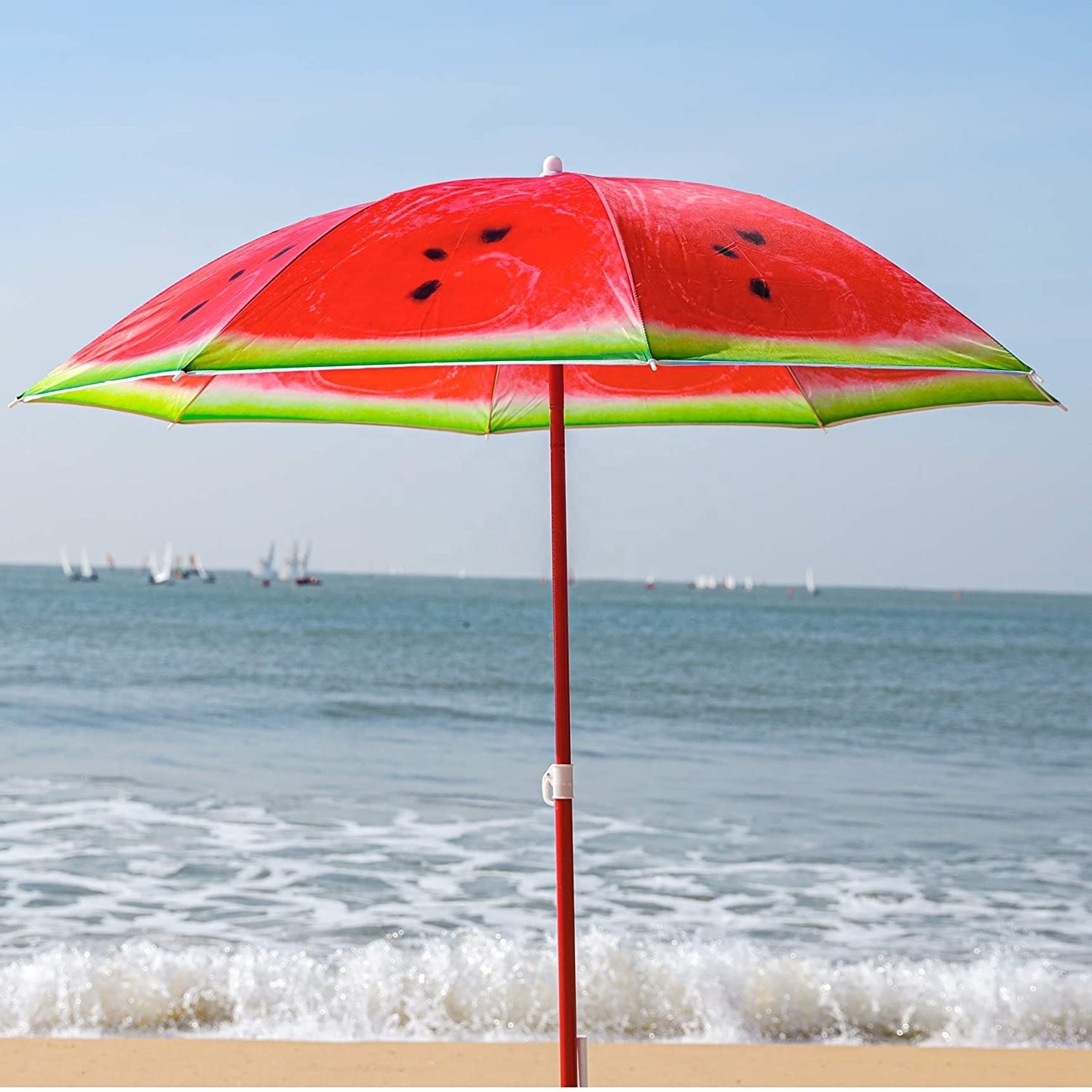 6ft Outdoor Windproof Garden Sun Patio Parasol Promotion Watermelon Fruit Portable Travel Manual Sea Beach Sunshade Umbrella