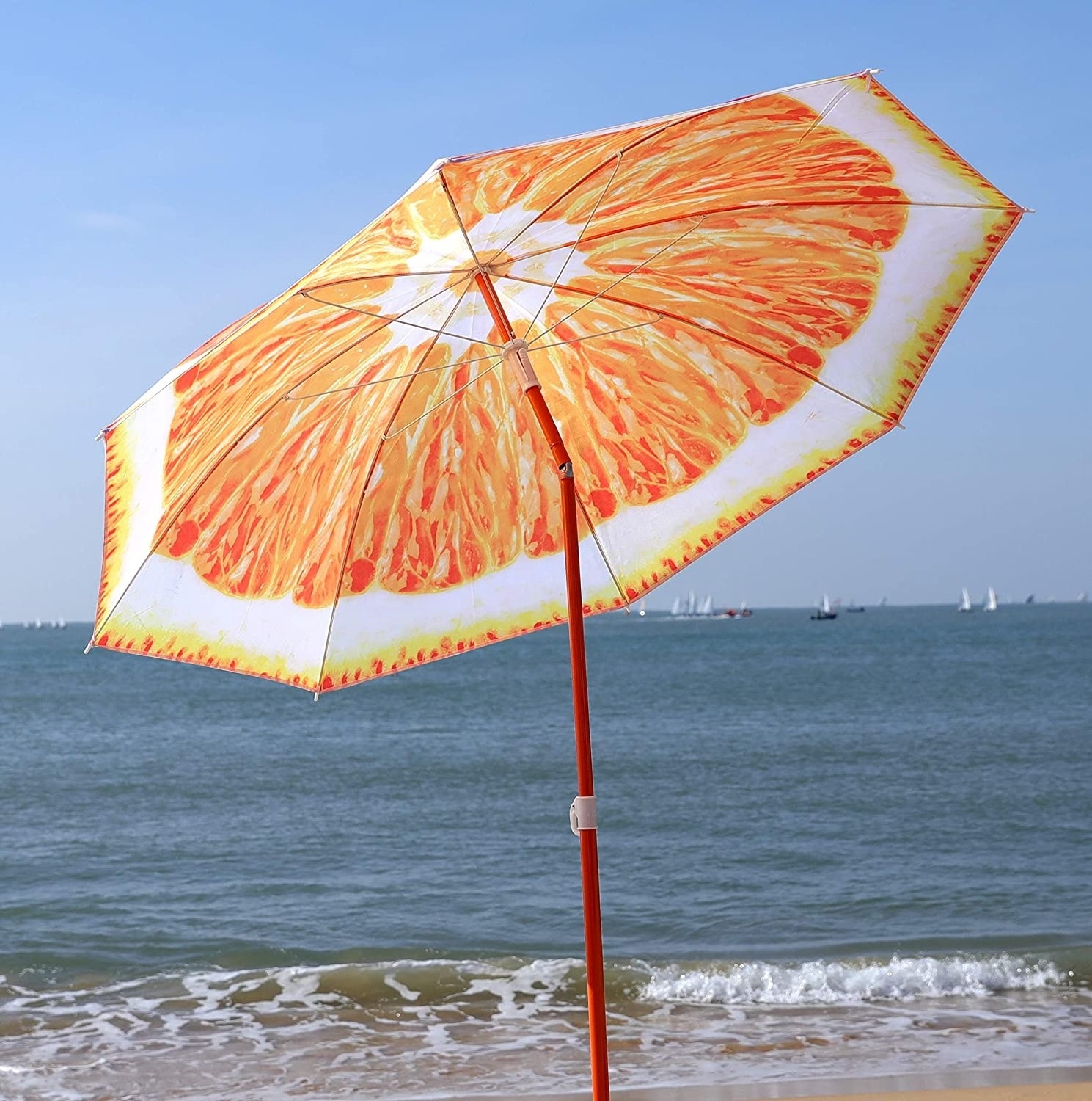 Wholesale Hotel Promotion Large Outdoor 6ft Premium Yellow Orange Bali Holiday Travel Sturdy Garden Patio Umbrella for Beach