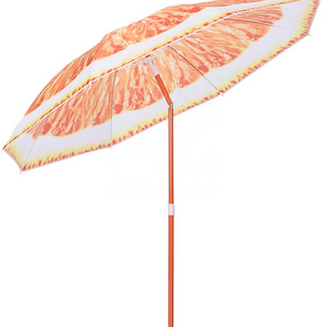 Wholesale Hotel Promotion Large Outdoor 6ft Premium Yellow Orange Bali Holiday Travel Sturdy Garden Patio Umbrella for Beach