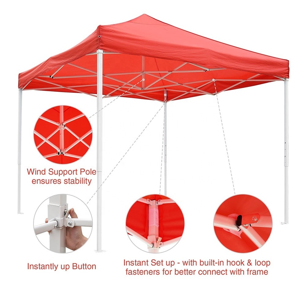 10x10' fold easy pop up outdoor trade show tent,portable gazebo tents Instant Shelter canopy tent for events wedding party