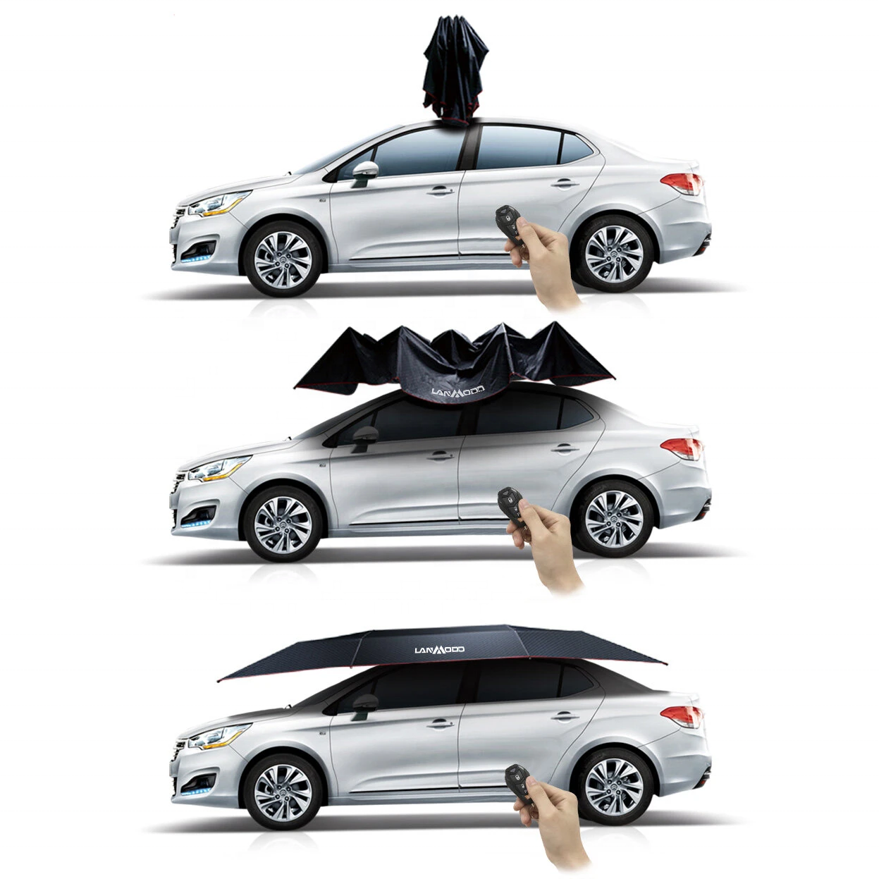 Hot Salefoldable Protector Parasol Sun Shade Sunshade Block Heat UV Automatic Windscreen Custom Print Umbrella Car Tent Cover