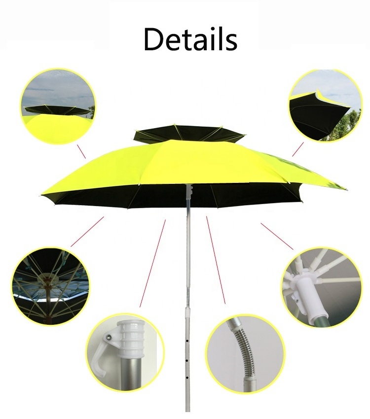 Portable Outdoor camping Fishing Umbrella parasol,Adjustable UV Protection fishing Umbrella brolly with sand anchor