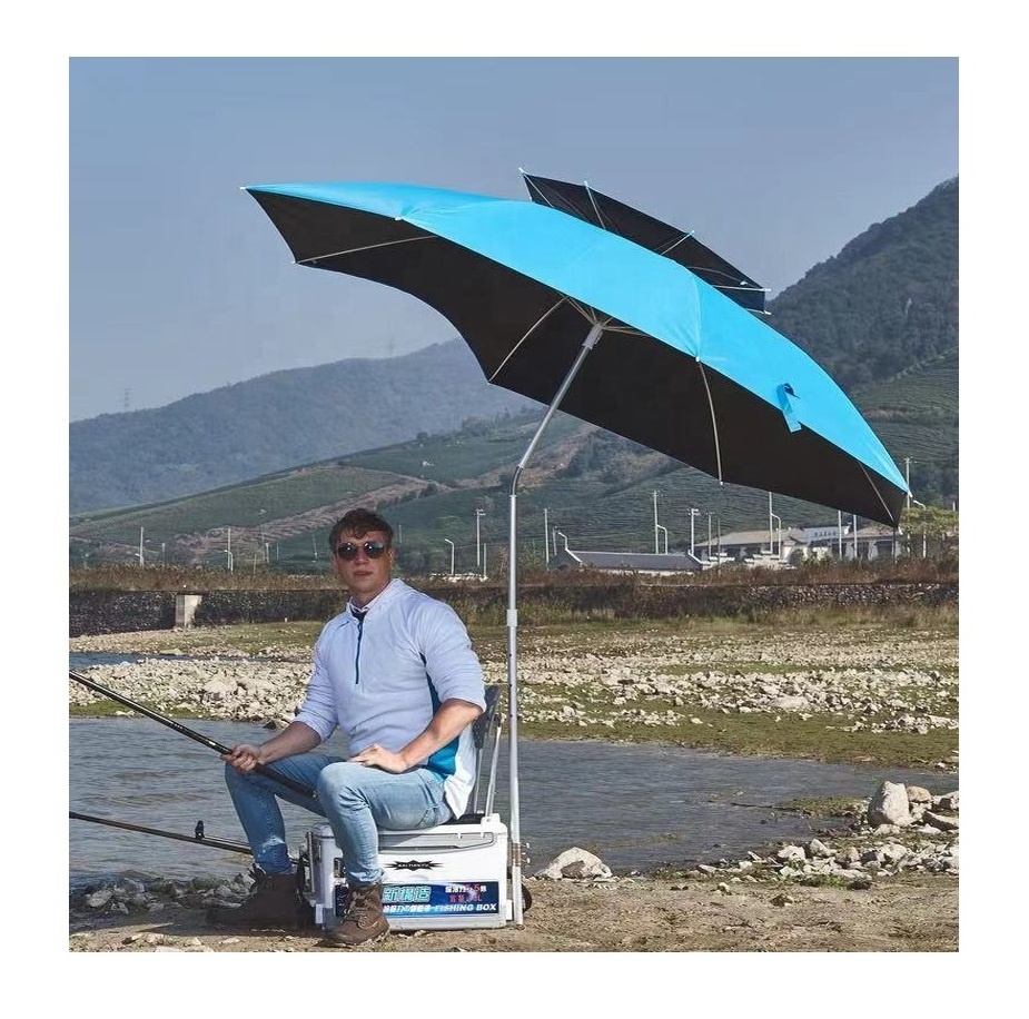 Portable Outdoor camping Fishing Umbrella parasol,Adjustable UV Protection fishing Umbrella brolly with sand anchor