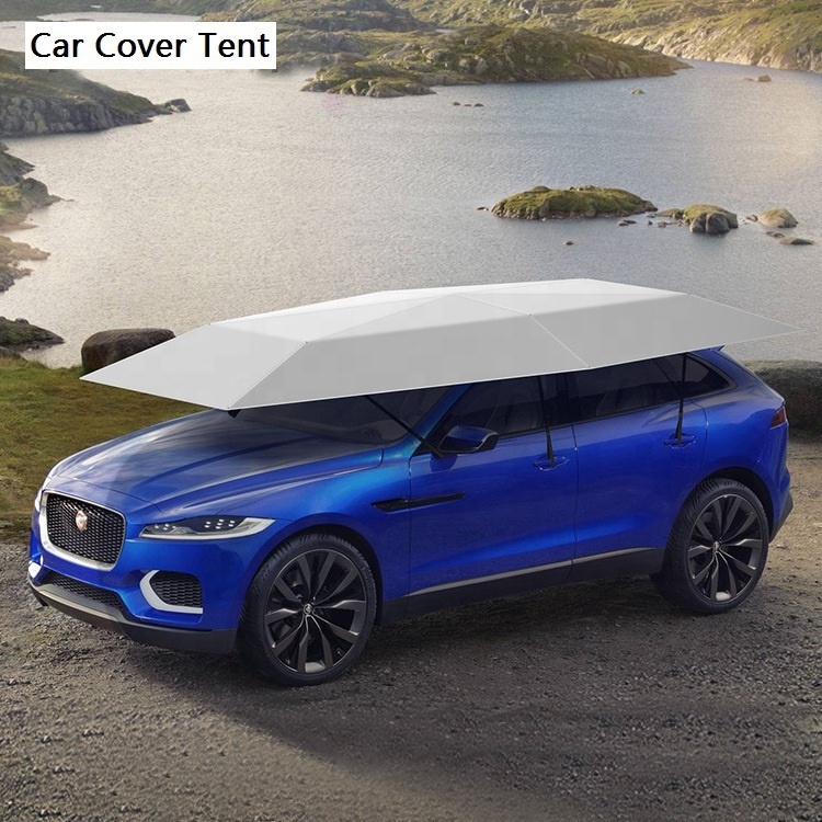 Manufacturers Custom Portable Waterproof Car Shade Outdoor Vehicle Tent Umbrella, Semi Automatic Windproof Umbrella for Car