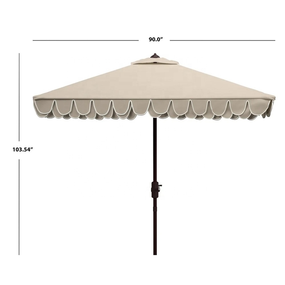 2.2M Cafe Sunshade Table Patio Offset Outdoor Square Parasol Big Umbrella,  Pool Outdoor Furniture Garden Umbrella