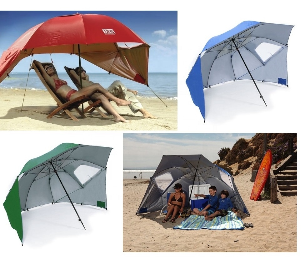 2021 New Large Outdoor Camping Custom Printing 1-2 Person Pop up Beach Tent Canopy Sun Shelters Umbrella