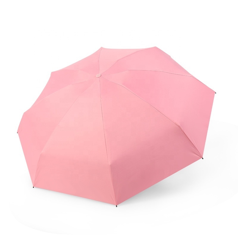 RTS Wholesale Ultra Small Custom Parasol Mini Pocket Travel Sun Rain Five Fold Umbrella, Capsule Five Folding Umbrella