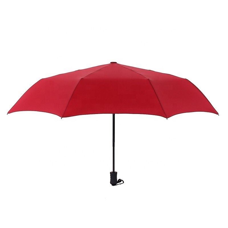 Wholesale Brand OEM Advertising Custom Automatic Promotional Three Folding Umbrella with logo