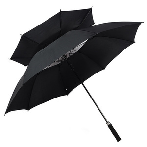 Durable Promotional Wind Vented Fiber Golf  Automatic Umbrellas with Logo Custom, Sombrillas