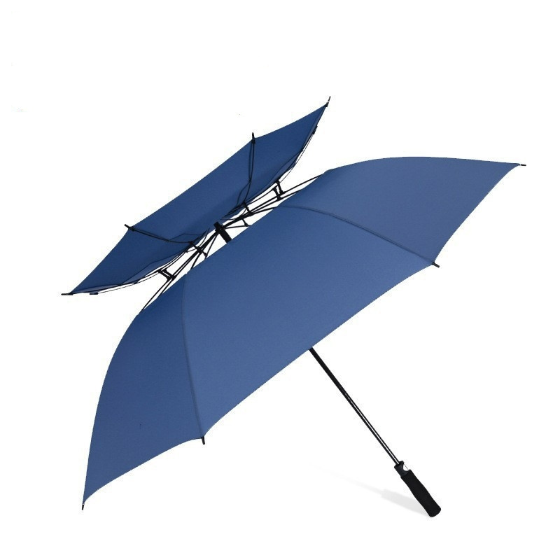 Durable Promotional Wind Vented Fiber Golf  Automatic Umbrellas with Logo Custom, Sombrillas