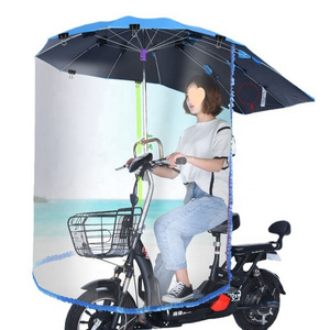 Electric umbrella waterproof windproof motorcycle canopy  PVC plate transparent canopy