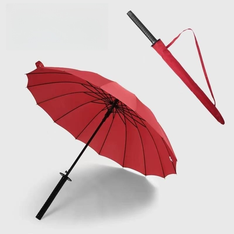 Japanese creative personality samurai automatic rain and sunshine sword anime business umbrellas