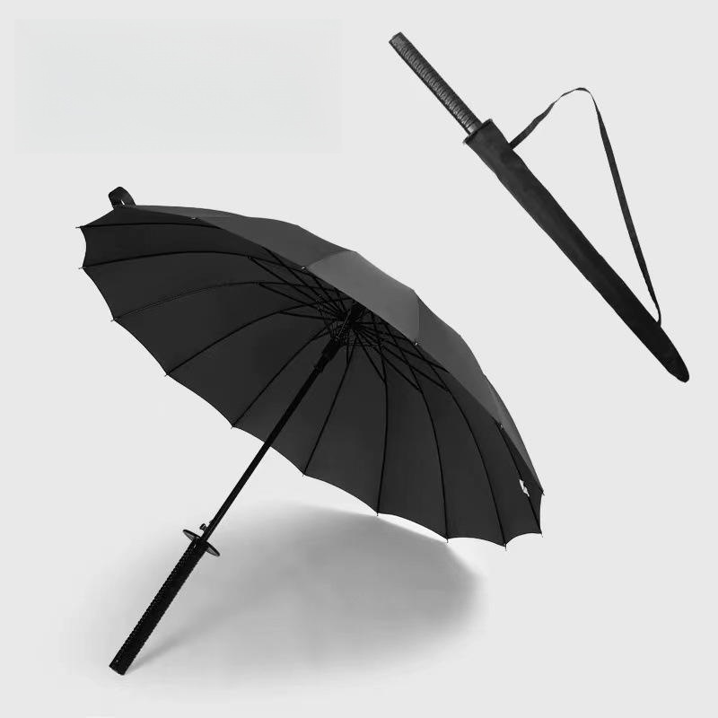 Japanese creative personality samurai automatic rain and sunshine sword anime business umbrellas