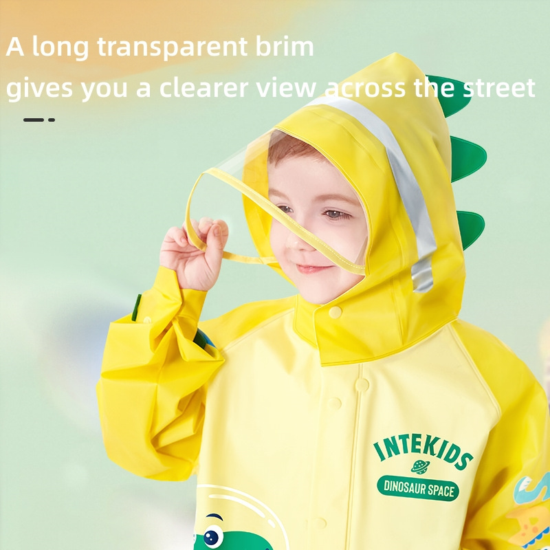 Portable Child Raincoat PVC Plastic Impermeable Baby Poncho Kindergarten Body Waterproof Rainsuit Umbrellas