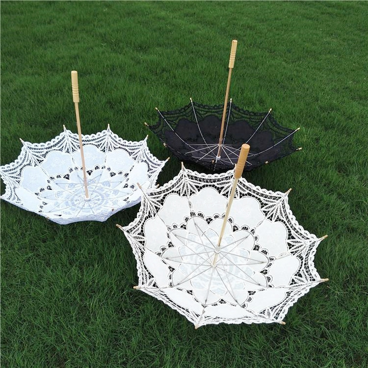 Fashionable design outdoor lady lace elegant shooting props wedding ceremony sunshade umbrellas,paraguas