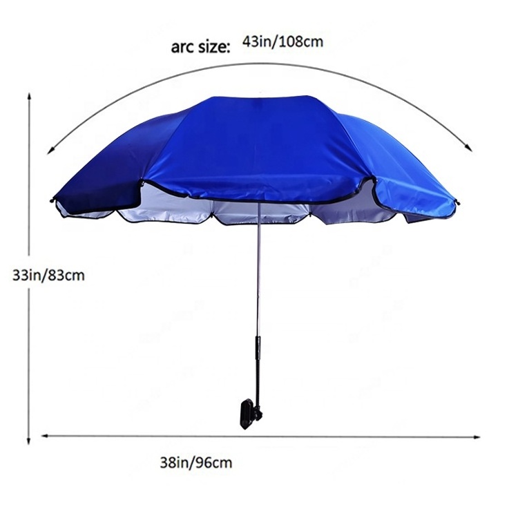 New Style Sunshade Beach Chair Umbrella Straight Fiberglass Clamp Umbrella For Fishing