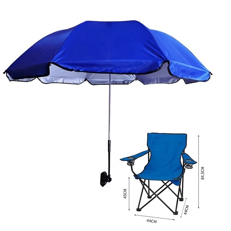 New Style Sunshade Beach Chair Umbrella Straight Fiberglass Clamp Umbrella For Fishing