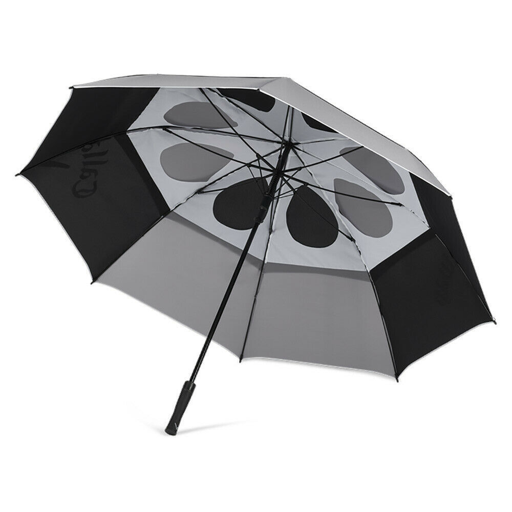 buy bulk auto opening windproof black and white travel double layer wind vented golf umbrella with holes inside