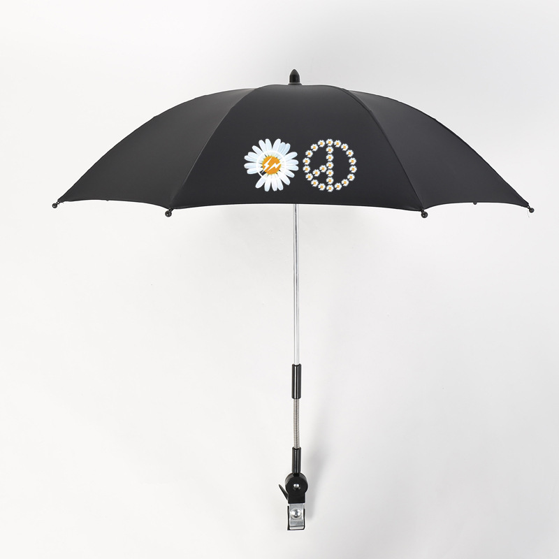 Hot selling silver coating inside sun protection uv clip umbrella for  Baby stroller