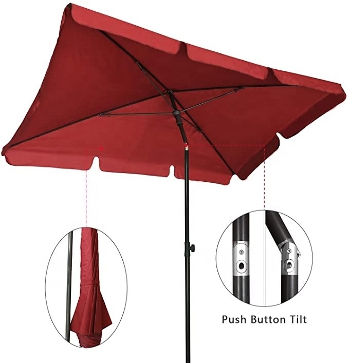 7feet*7feet UV Prevent Sun Auminum/Steel Deck Outdoor Patio Promotion Parasol Umbrella, Umbrella for Garden