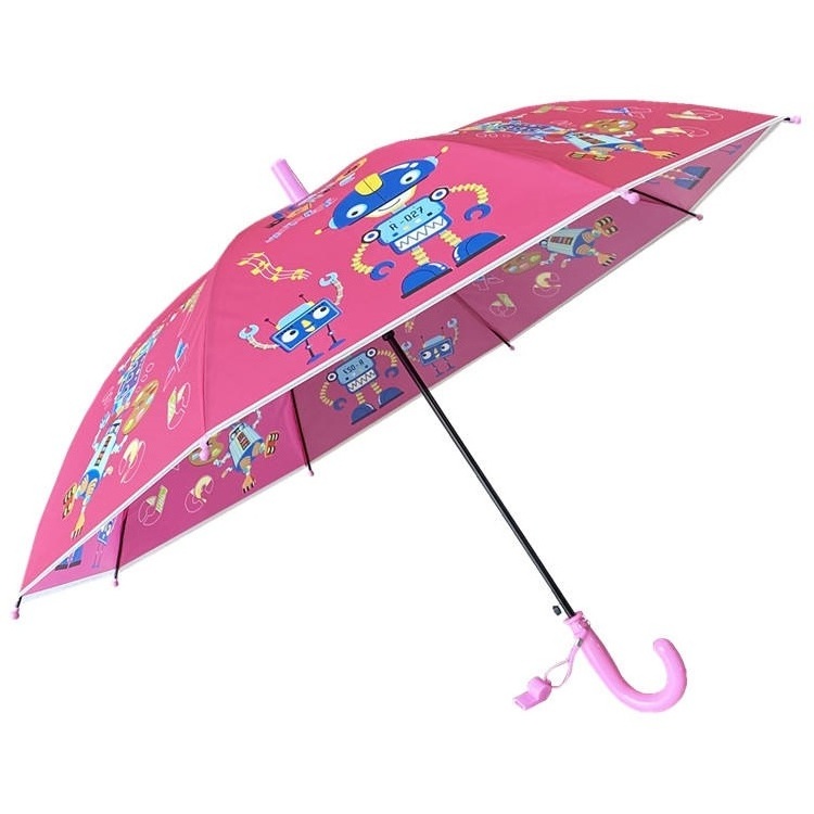 Hot sell hook handle custom star spiderman digital print cartoon character children kids cute umbrella