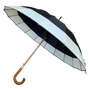 Customisable Good Quality Japanese Walk Stick 16 Ribs Roller Printing Antique Windproof 16k Straight Umbrella