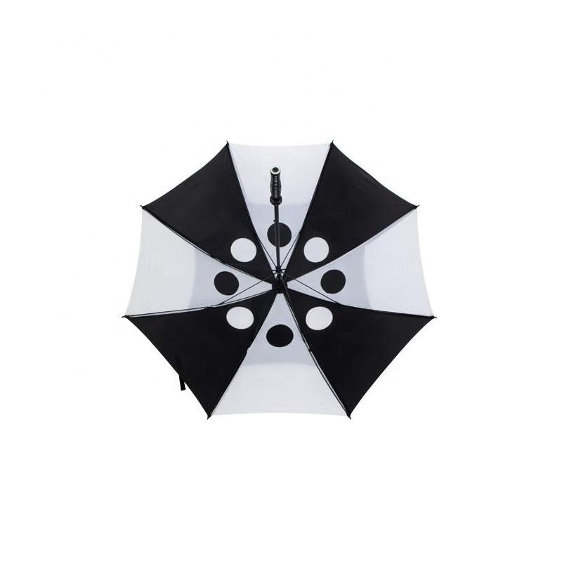 68 inch oversize double layer windproof wind vented golf umbrella with holes inside