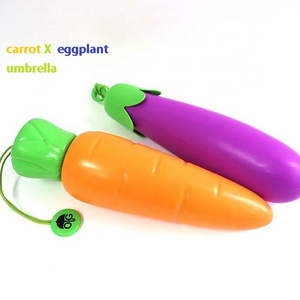 Innovatived custom made carrot eggplant shape super tiny umbrella