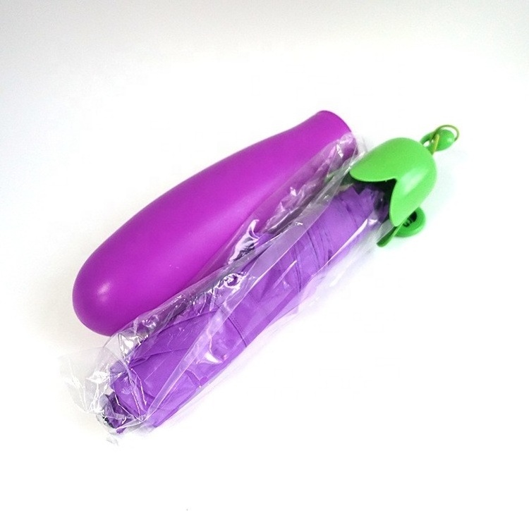 Innovatived custom made carrot eggplant shape super tiny umbrella