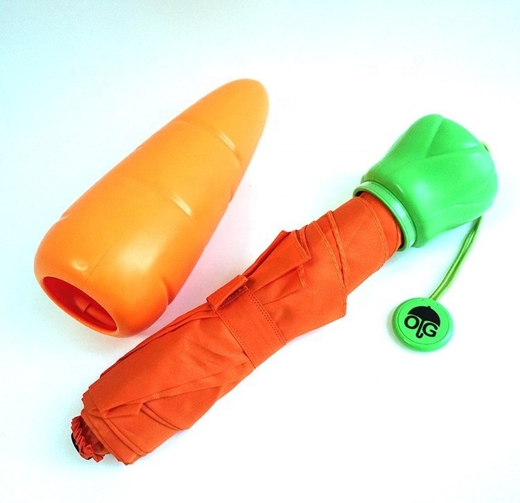 Innovatived custom made carrot eggplant shape super tiny umbrella