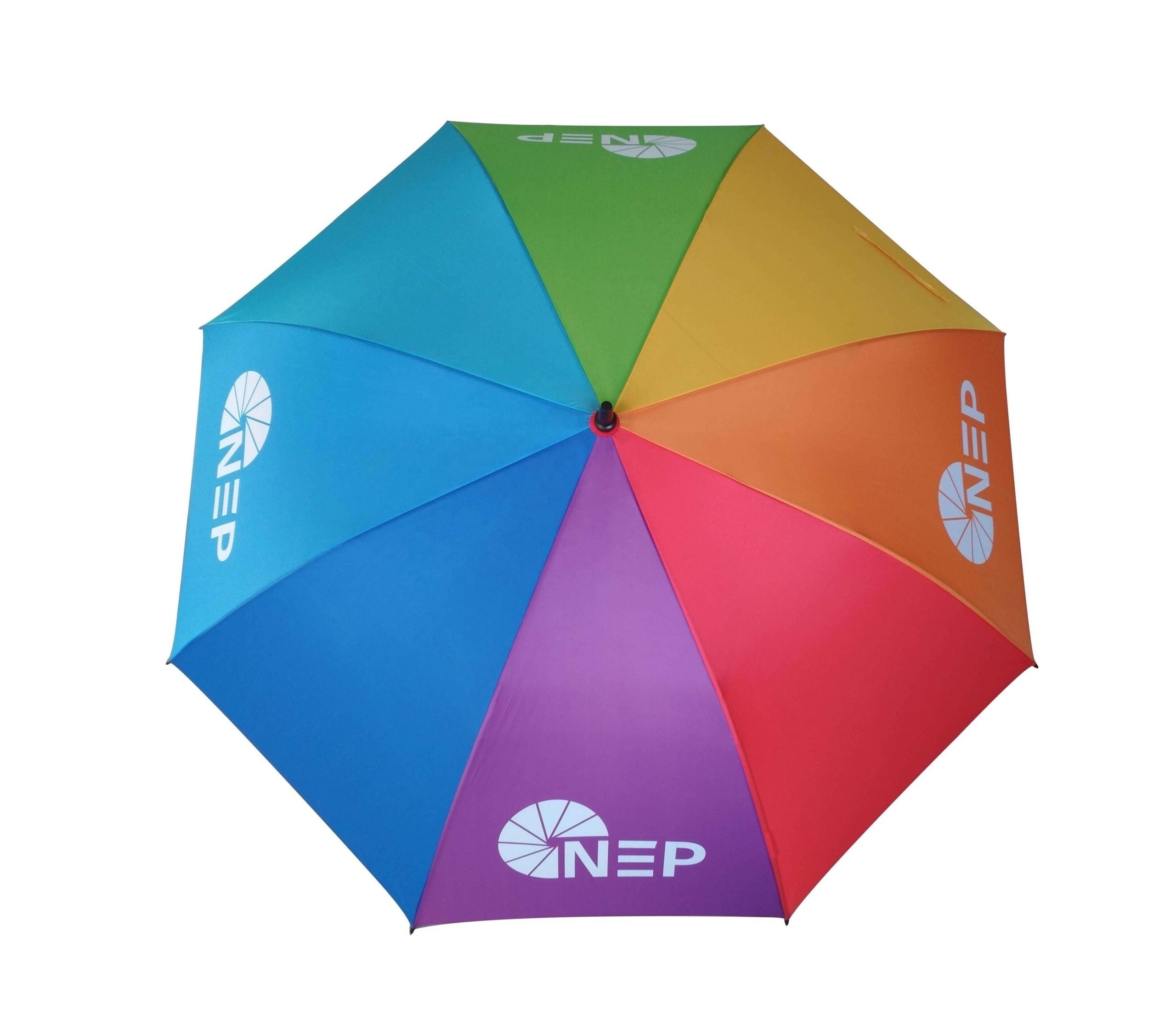 High Quality 30 inch Pongee Fabric African Print Single Layer Auto Open Frame Regenschirm Rainbow Rain Golf Umbrella