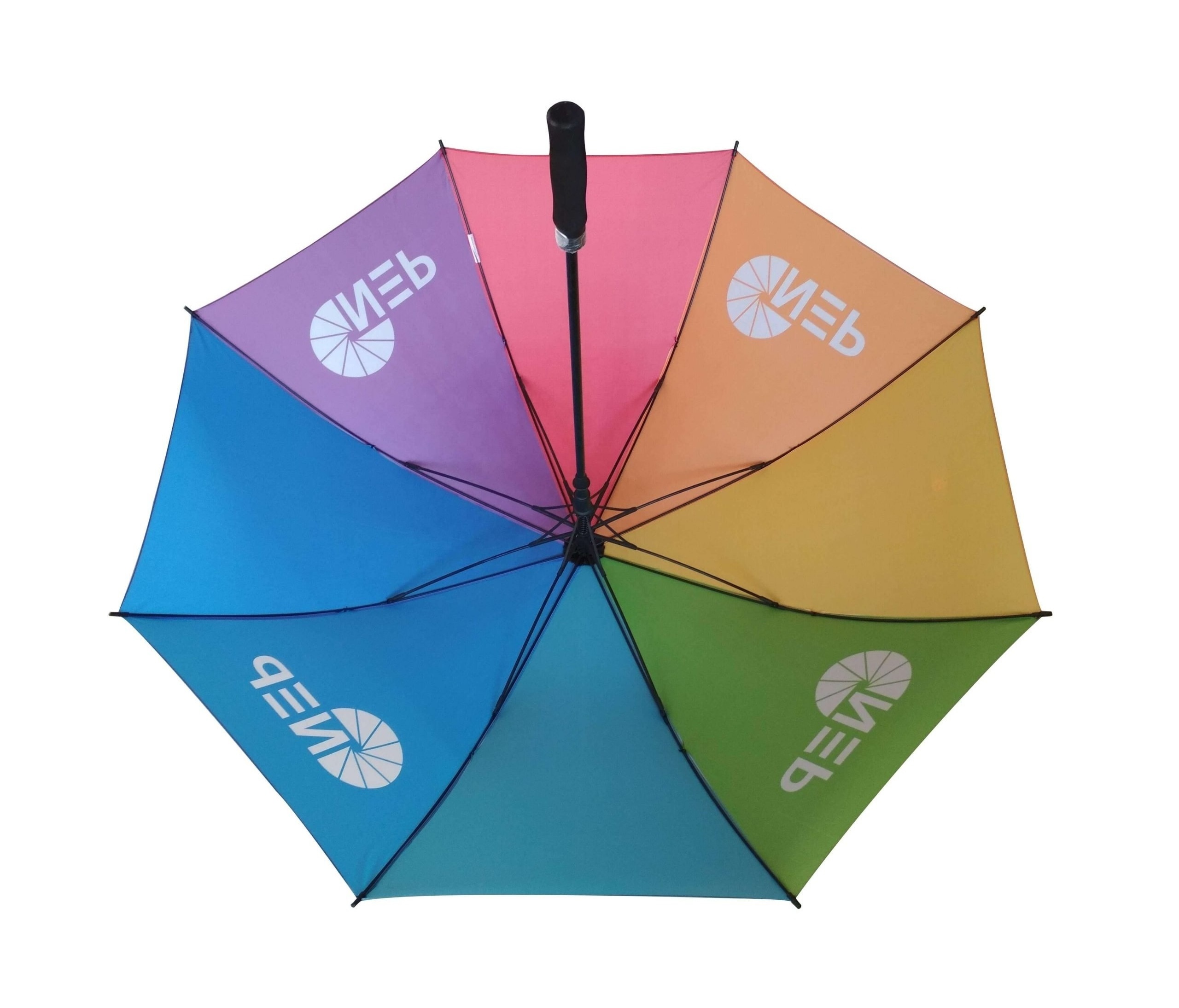 High Quality 30 inch Pongee Fabric African Print Single Layer Auto Open Frame Regenschirm Rainbow Rain Golf Umbrella