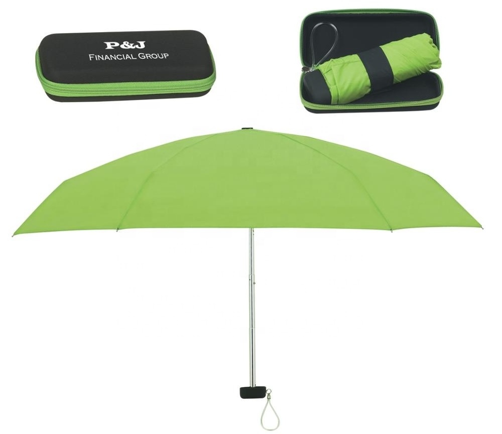 High Quality Fashion Design Easy Carry Capsule Pocket Super Mini Travel 5 Folding Light Weight Umbrella with EVA Case