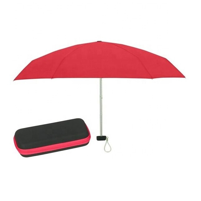 High Quality Fashion Design Easy Carry Capsule Pocket Super Mini Travel 5 Folding Light Weight Umbrella with EVA Case