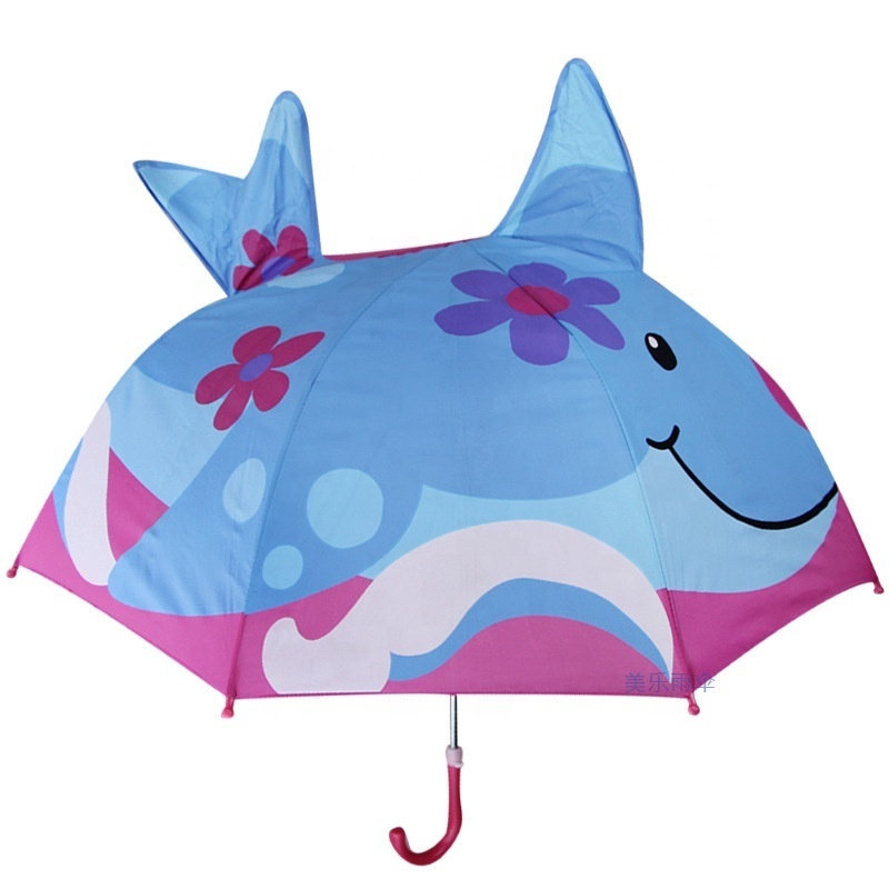 Popular Sale Cute Cat Fox Princess Design Children Straight Manual 17''*8K Character Personalize Child 3D Kid Cartoon Umbrella