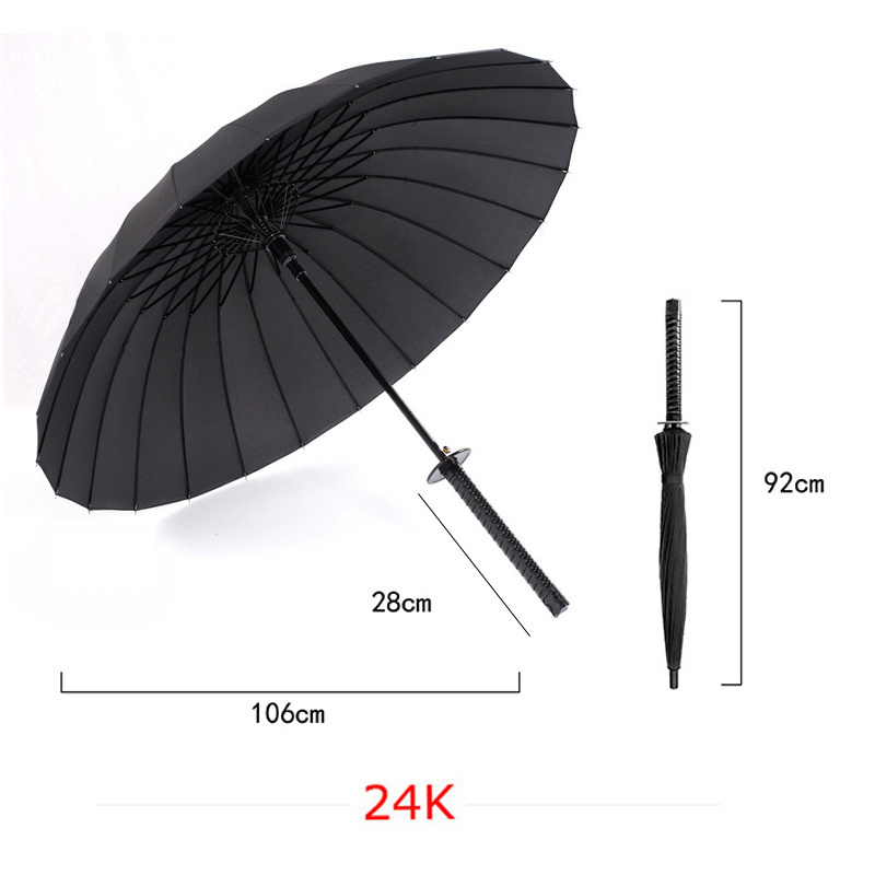 Straight Fancy Design Japanese Samurai Katana Small Sword Umbrella with Long Handle