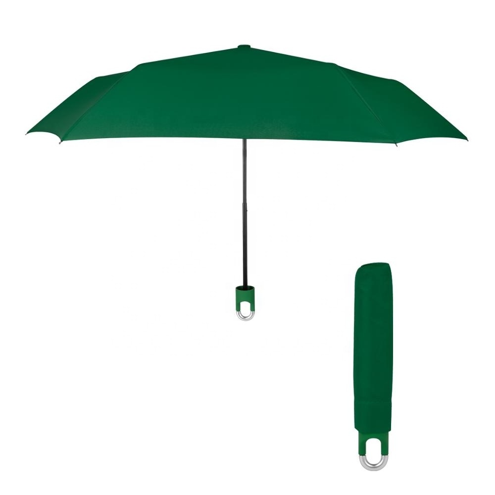 new product easy carry unique folding umbrella with hook loop lock handle