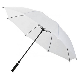 Plain white Nylon 68-inch oversize windproof golf umbrella with EVA foam handle