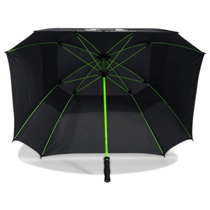 Funny bright green color fiberglass frame 30"*8 ribs square golf umbrella